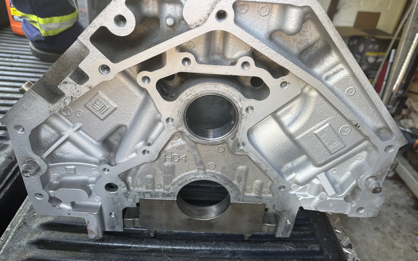 A machined engine block during a rebuild by Rapid Roadside Mobile Mechanic